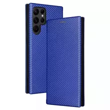 Чохол книжка для Samsung Galaxy S23 Ultra Anomaly Carbon Book Blue (Синій)