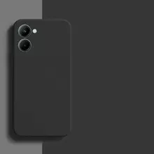 Чохол бампер для Vivo Y02s Anomaly Silicone (з мікрофіброю) Black (Чорний)