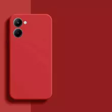 Чохол бампер для Vivo Y02s Anomaly Silicone (з мікрофіброю) Red (Червоний)