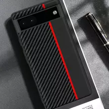 Чехол бампер для Google Pixel 7 Anomaly Carbon Line Red (Красный)