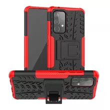 Противоударный чехол бампер для Samsung Galaxy A73 5G Nevellya Case (встроенная подставка) Red (Красный)