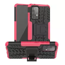 Противоударный чехол бампер для Samsung Galaxy A73 5G Nevellya Case (встроенная подставка) Pink (Розовый)