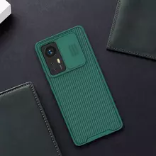 Противоударный чехол бампер Nillkin CamShield Pro (шторка на камеру) для Xiaomi 13 Pro Green (Зеленый)