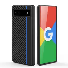Чехол бампер для Google Pixel 7 Anomaly Carbon Line Blue (Синий)
