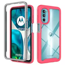 Противоударный чехол бампер для Motorola Moto G52 Anomaly Hybrid 360 Pink / Grey (Розовый / Серый)