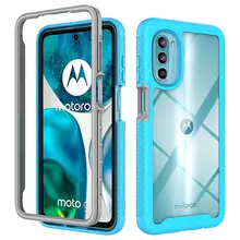Протиударний чохол бампер для Motorola Moto G62 5G Anomaly Hybrid 360 Sky Blue / Grey (Небесно Синій / Сірий)