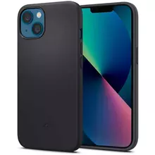 Противоударный чехол бампер Spigen Silicone Fit для iPhone 14 Plus Black (Черный)