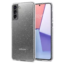 Противоударный чехол бампер Spigen Liquid Crystal Glitter для Samsung Galaxy S22 Plus Transparent Quartz (Прозрачный Кварц) ACS03951