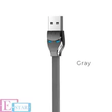 Кабель для заряджання та передачі даних Hoco U14 Steel Man 2in1 Lightning Micro USB Gray (Сірий)