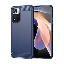Протиударний чохол бампер для Xiaomi Poco M4 Pro iPaky Carbon Fiber Blue (Синій) Протиударний чохол бампер для Xiaomi Poco M4 Pro iPaky Carbon Fiber Blue (Синій)