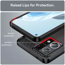 Противоударный чехол бампер для vivo V25e iPaky Carbon Fiber Grey (Серый) Противоударный чехол бампер для vivo V25e iPaky Carbon Fiber Grey (Серый)