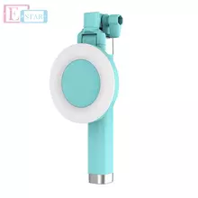 Оригинальная селфи палка Rock c светодиодной подсветкой для Apple iPhone смартфонов Blue (Синий) ROT0770