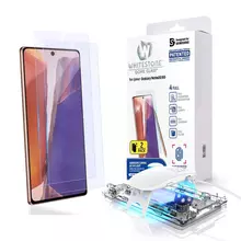 Преміальне захисне скло для Samsung Galaxy Note 20 Whitestone Dome Glass (2шт. комплектація з ультрафіолетовою лампою та склом на камеру) Transparent (Прозорий) Преміальне захисне скло для Samsung Galaxy Note 20 Whitestone Dome Glass (2шт. комплектація з ультрафіолетовою лампою та склом на камеру) Transparent (Прозорий)