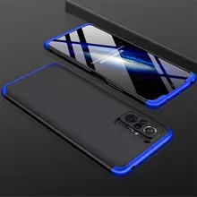 Ультратонкий чохол бампер для Xiaomi Poco X5 / Redmi Note 12 5G GKK Dual Armor Black / Blue (Чорний / Синій)