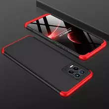 Ультратонкий чохол бампер для Realme 8 / 8 Pro GKK Dual Armor Black / Red (Чорний / Червоний)