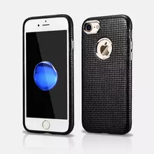 Шкіряний чохол книжка для iPhone 7 Plus / iPhone 8 Plus iCarer Woven Pattern Black (Чорний) Шкіряний чохол книжка для iPhone 7 Plus / iPhone 8 Plus iCarer Woven Pattern Black (Чорний)