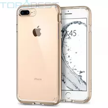 Противоударный чехол бампер Spigen Neo Hybrid Crystal 2 для iPhone 7 Plus / iPhone 8 Plus Champagne Gold (Шампанское Золото)