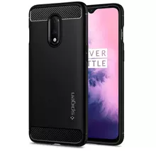 Протиударний чохол бампер Spigen Rugged Armor для OnePlus 7 Black (Чорний) Протиударний чохол бампер Spigen Rugged Armor для OnePlus 7 Black (Чорний)