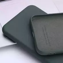 Чохол бампер для Vivo V23 5G Anomaly Silicone (з мікрофіброю) Dark Green (Темно зелений)