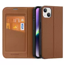 Чохол книжка для iPhone 14 Plus Dux Ducis Skin X2 Magnetic Folio Brown (Коричневий)