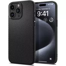 Протиударний чохол бампер Spigen Liquid Air для iPhone 15 Pro Matte Black (Матовий Чорний) ACS06704 Протиударний чохол бампер Spigen Liquid Air для iPhone 15 Pro Matte Black (Матовий Чорний) ACS06704