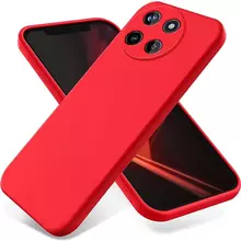 Чехол бампер для Realme 11 4G Anomaly Silicone (с микрофиброй) Red (Красный) 