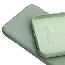 Чехол бампер для Xiaomi Redmi Note 13 5G Anomaly Silicone (с микрофиброй) Light Green (Светло Зеленый) 