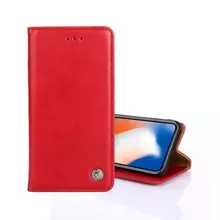 Чехол книжка для Xiaomi Redmi Note 13 Pro idools Retro Red (Красный) Чехол книжка для Xiaomi Redmi Note 13 Pro idools Retro Red (Красный)
