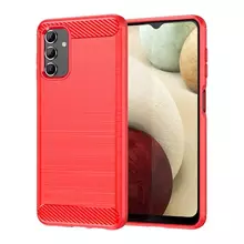 Противоударный чехол бампер для Samsung Galaxy S24 iPaky Carbon Fiber Red (Красный) 