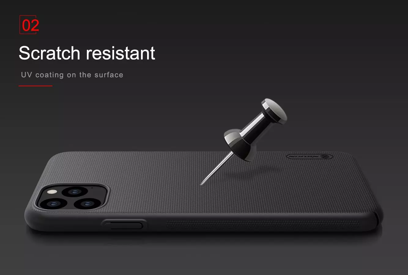 Чехол бампер Nillkin Super Frosted Shield для Apple iPhone 11 Pro Max Blue (Синий)