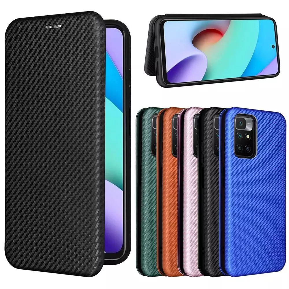 Чехол книжка для Xiaomi Redmi 10 Anomaly Carbon Book Rose Gold (Розовое золото)