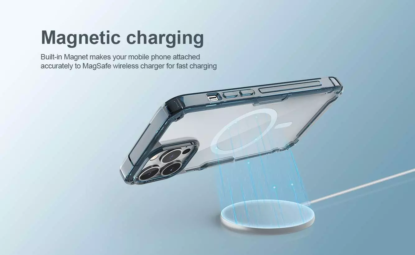 Чехол бампер для iPhone 13 Pro Max Nillkin TPU Nature Pro Magnetic Blue (Синий) 6902048230439 Чехол бампер для iPhone 13 Pro Max Nillkin TPU Nature Pro Magnetic Blue (Синий) 6902048230439