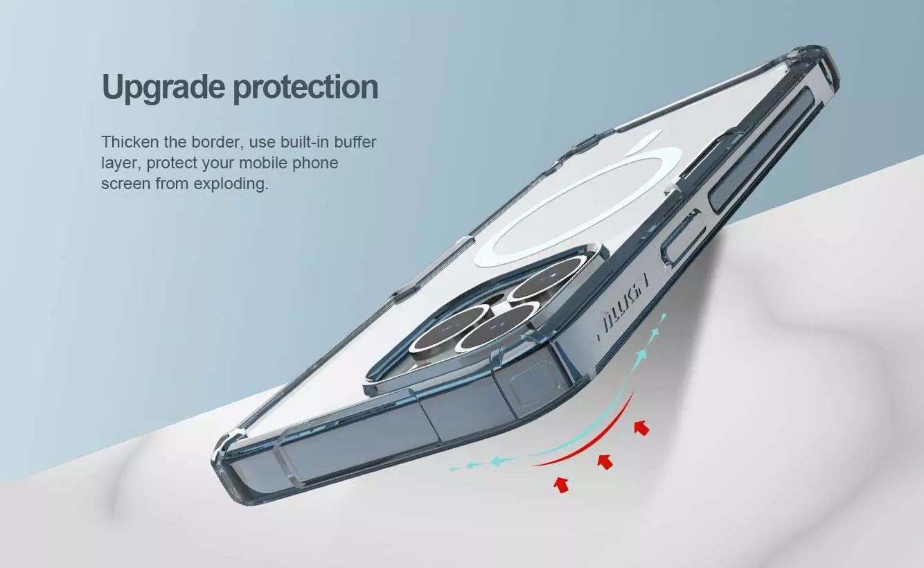 Чехол бампер для iPhone 13 Pro Max Nillkin TPU Nature Pro Magnetic Blue (Синий) 6902048230439 Чехол бампер для iPhone 13 Pro Max Nillkin TPU Nature Pro Magnetic Blue (Синий) 6902048230439