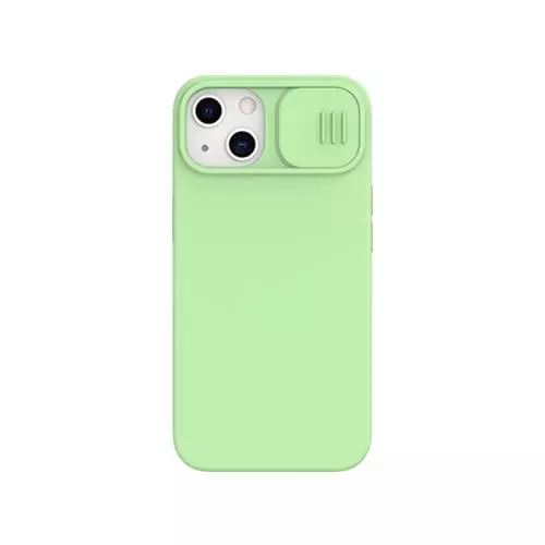 Чехол бампер для iPhone 13 Nillkin CamShield Silky Silicone Mint Green (Мятный Зеленый)