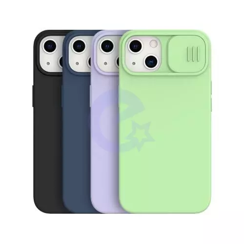 Чехол бампер для iPhone 13 Nillkin CamShield Silky Silicone Mint Green (Мятный Зеленый)