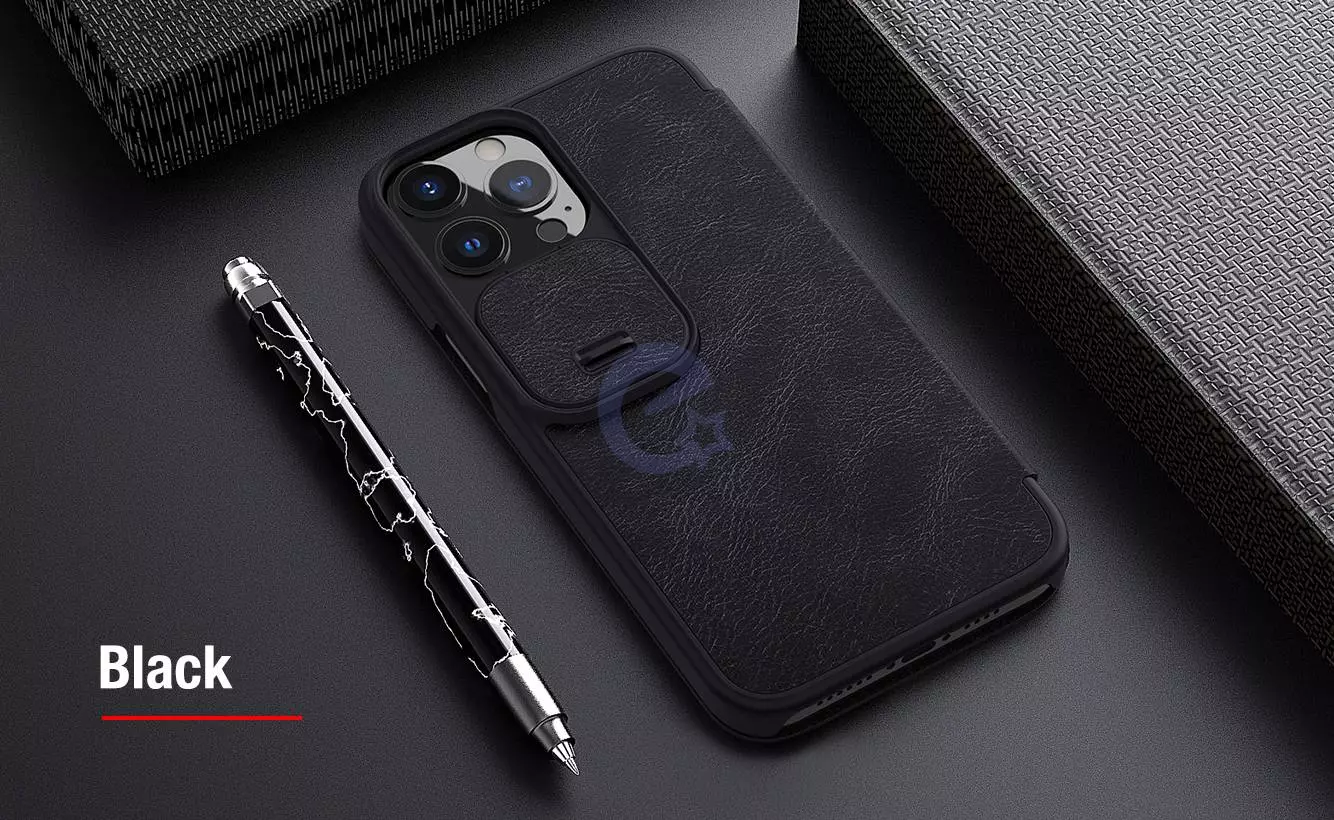 Чехол книжка для iPhone 13 Pro Max Nillkin Qin Brown (Коричневый) 6902048226685