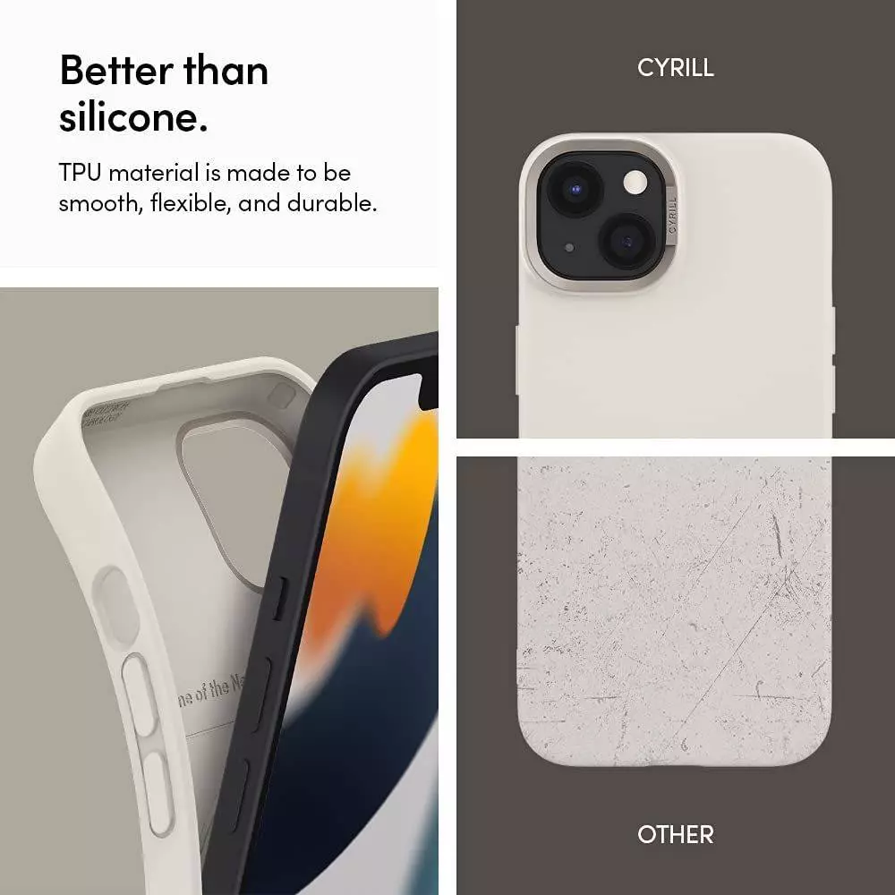 Чехол бампер для iPhone 13 Mini Ciel by Cyril Color Brick Cream (Кремовый) ACS03190 Чехол бампер для iPhone 13 Mini Ciel by Cyril Color Brick Cream (Кремовый) ACS03190