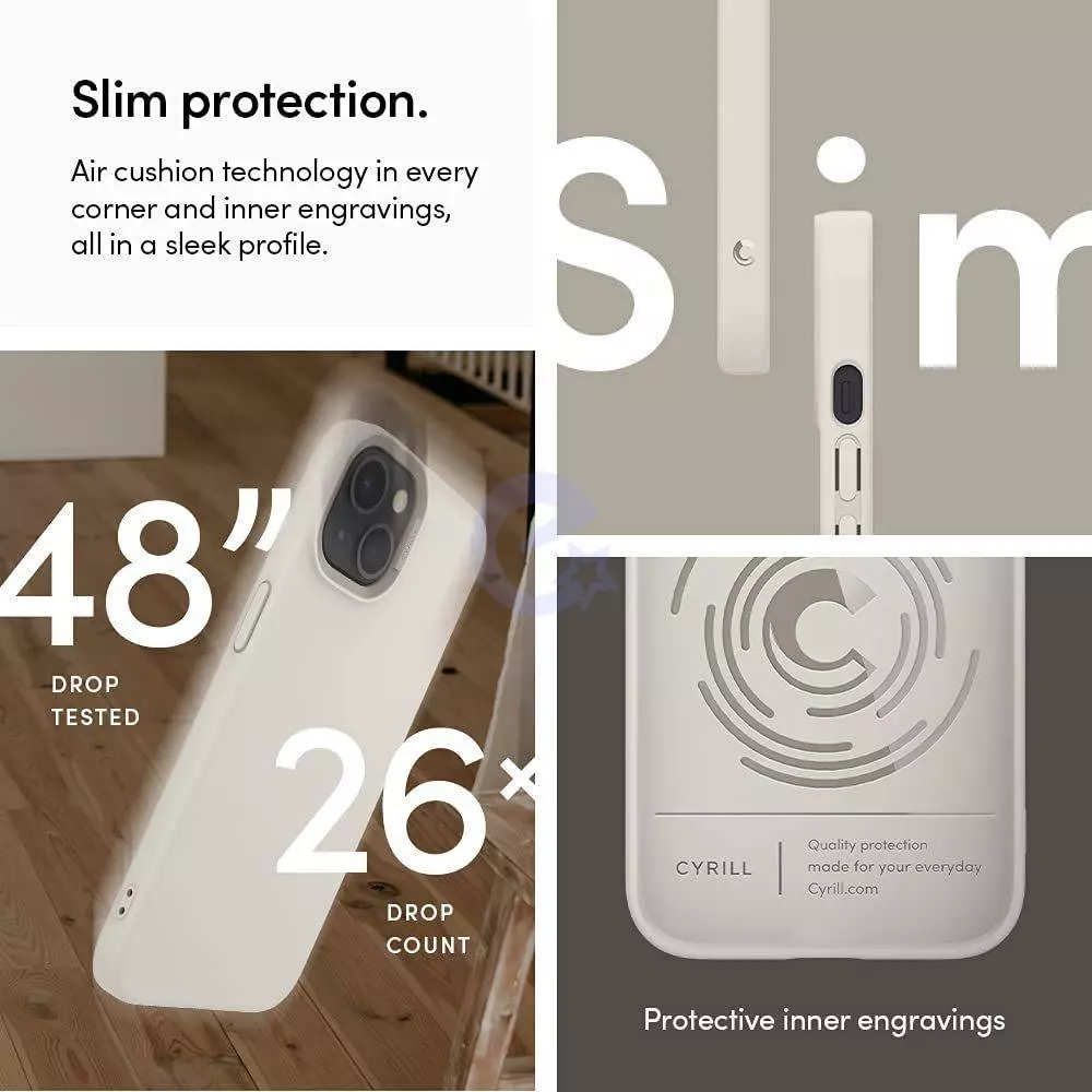 Чехол бампер для iPhone 13 Mini Ciel by Cyril Color Brick Cream (Кремовый) ACS03190 Чехол бампер для iPhone 13 Mini Ciel by Cyril Color Brick Cream (Кремовый) ACS03190