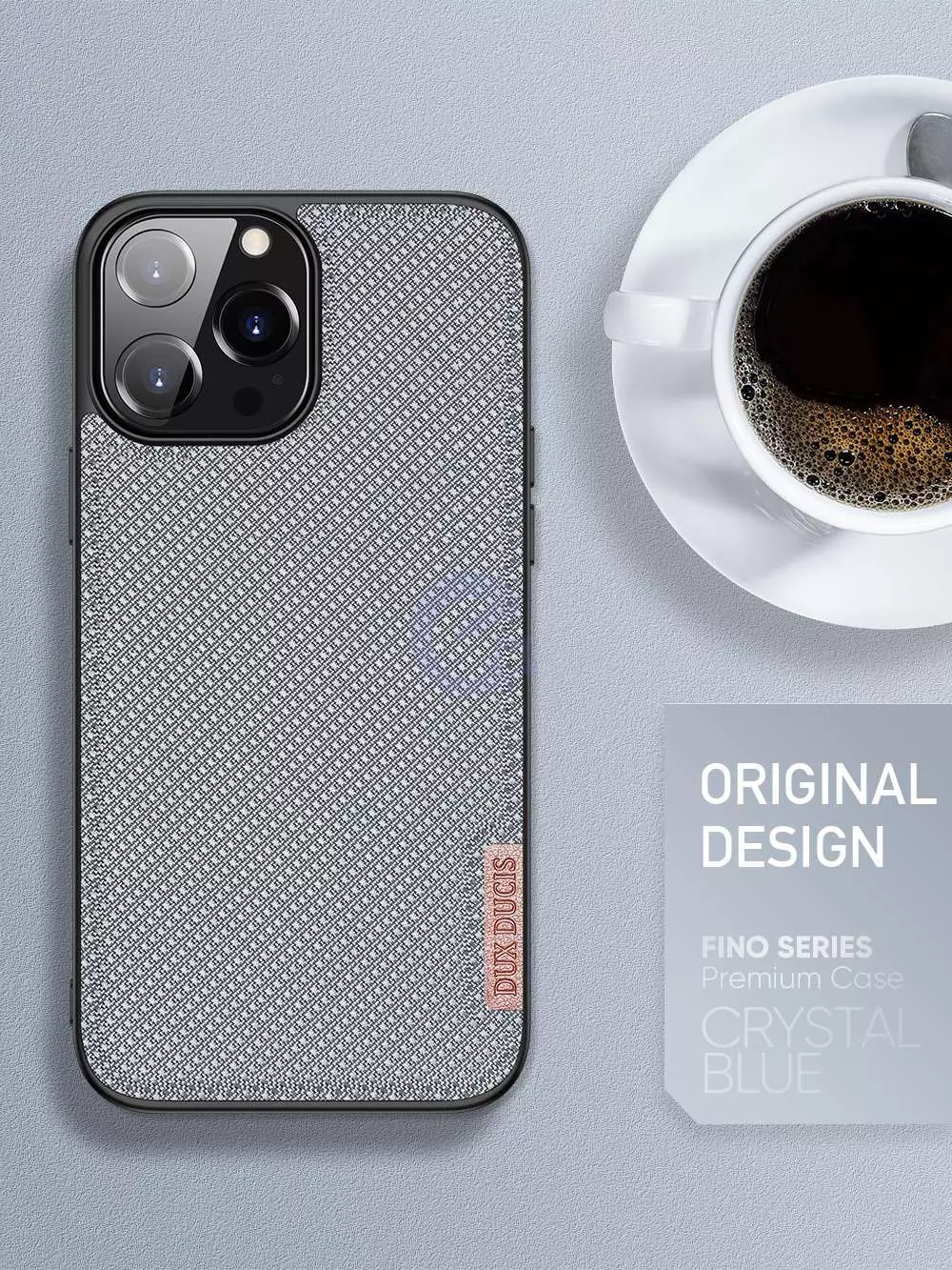 Чехол бампер для iPhone 13 Pro Max Dux Ducis Fino Crystal Blue (Синий)