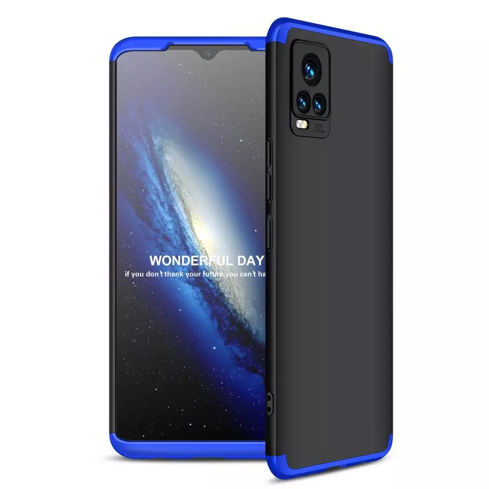 Чехол бампер для Vivo V21e GKK Dual Armor Black/Blue (Черный/Синий) Чехол бампер для Vivo V21e GKK Dual Armor Black/Blue (Черный/Синий)