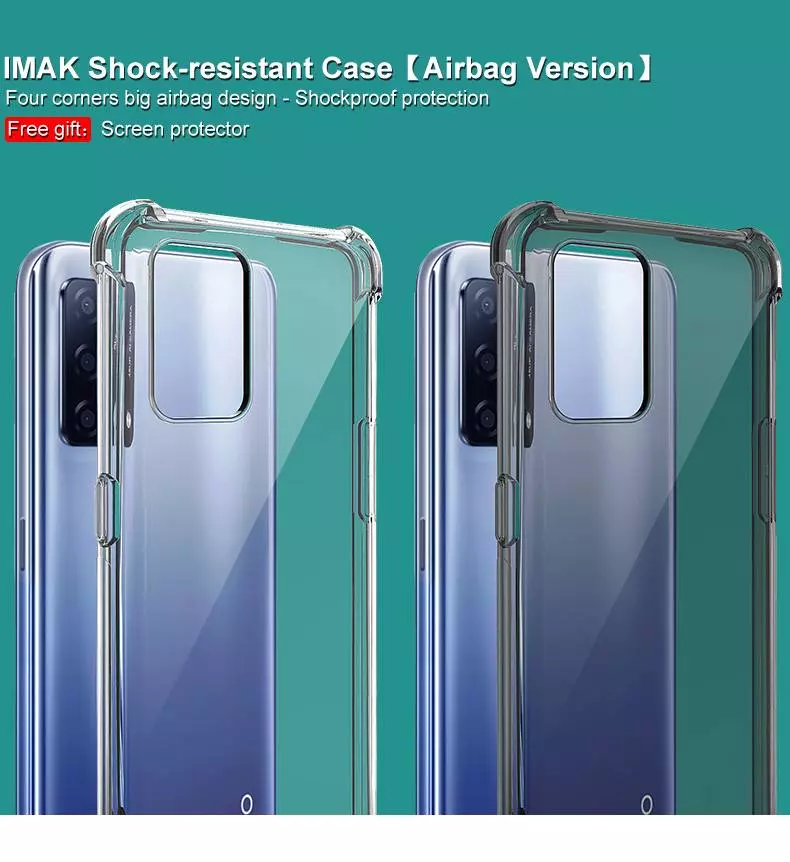 Чехол бампер для Vivo V21 Imak Shock Clear Black (Серый) Чехол бампер для Vivo V21 Imak Shock Clear Black (Серый)