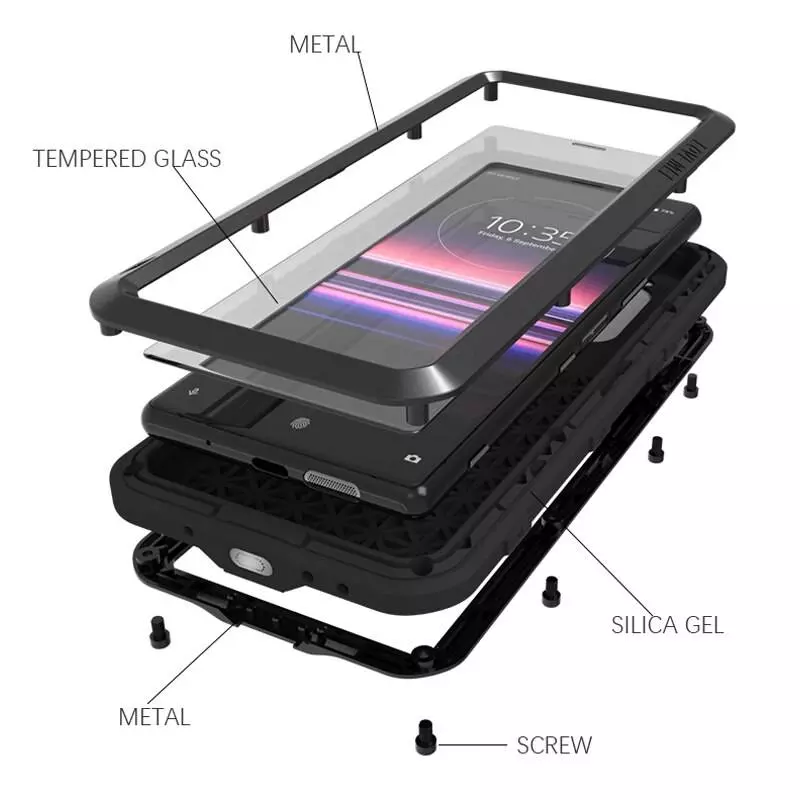 Чехол бампер для Sony Xperia 5 III Love Mei PowerFull White (Белый)