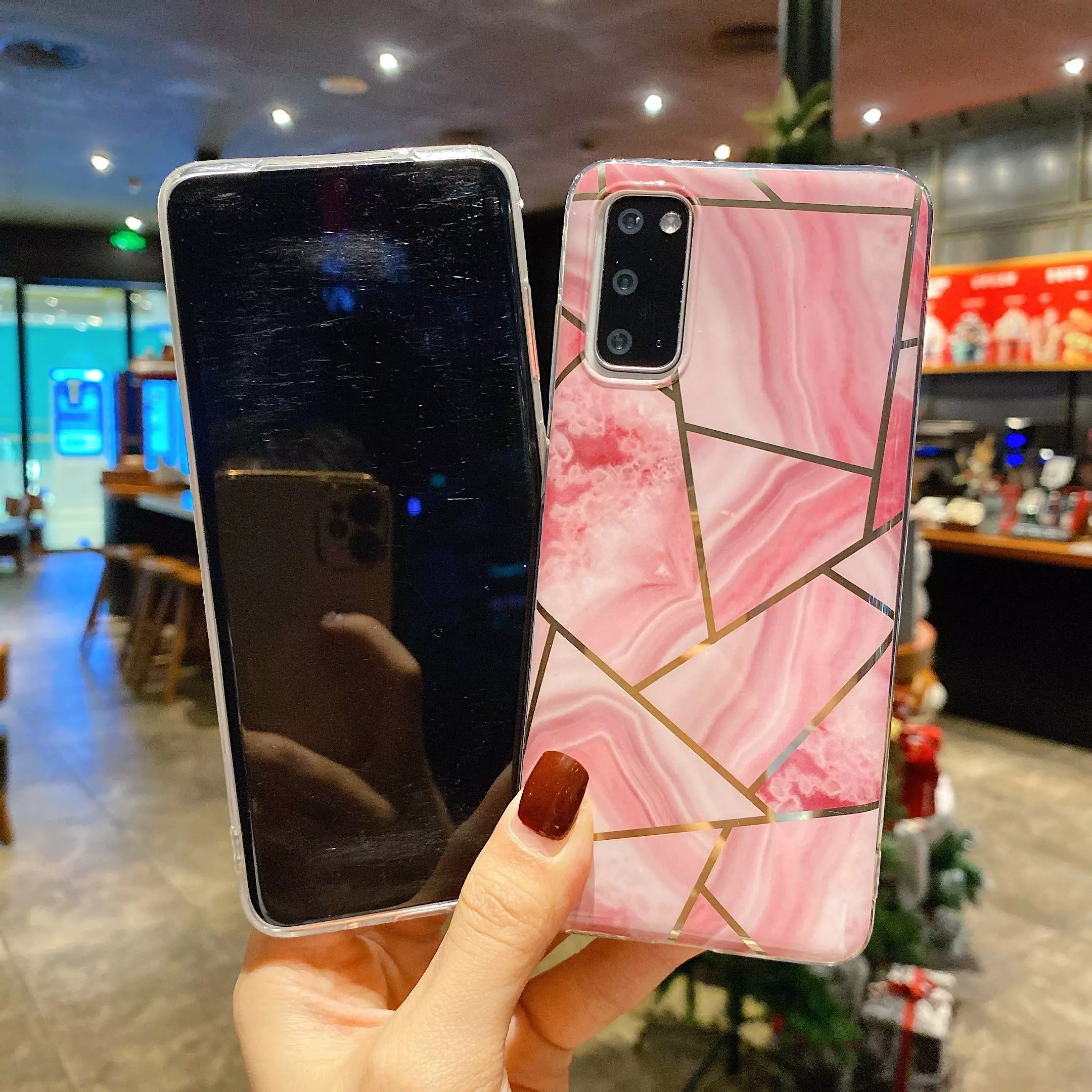 Чехол бампер для Samsung Galaxy M62 Anomaly Marble Plating Pink Trapezium (Розовая Трапеция) Чехол бампер для Samsung Galaxy M62 Anomaly Marble Plating Pink Trapezium (Розовая Трапеция)