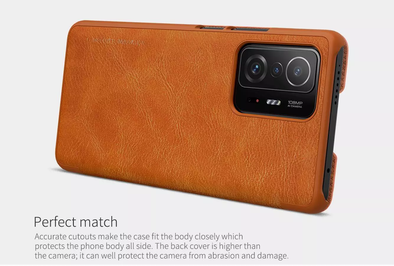 Чехол книжка для Xiaomi 11T / Xiaomi 11T Pro Nillkin Qin Red (Красный)