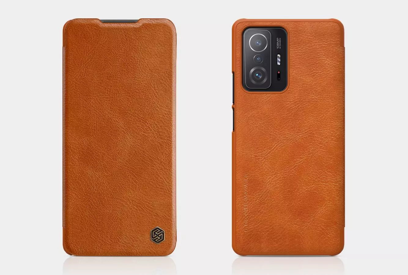 Чехол книжка для Xiaomi 11T / Xiaomi 11T Pro Nillkin Qin Red (Красный)