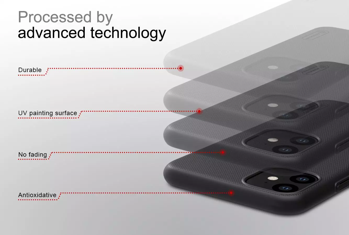 Чехол бампер Nillkin Super Frosted Shield для iPhone 11 Gold (Золотой) 6902048184107