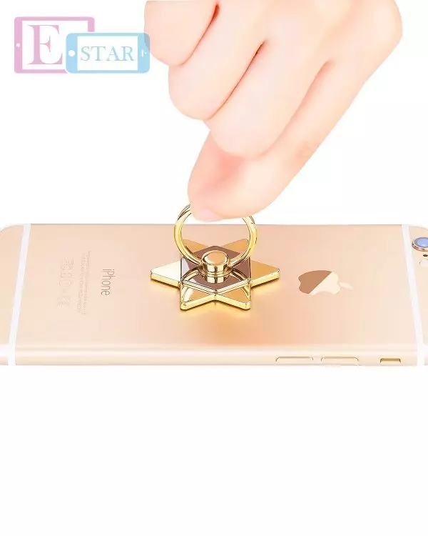 Кольцо-подставка Hoco Cph05-b Hexagram Ring Mobile Holder 2 для смартфонов и телефонов Gold (Золотой)
