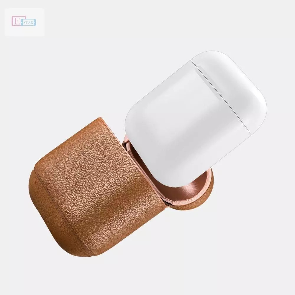 Чехол Icarer Airpods Nappa Leather Protective Case Cover для наушников AirPods Black (Черный) IAP004