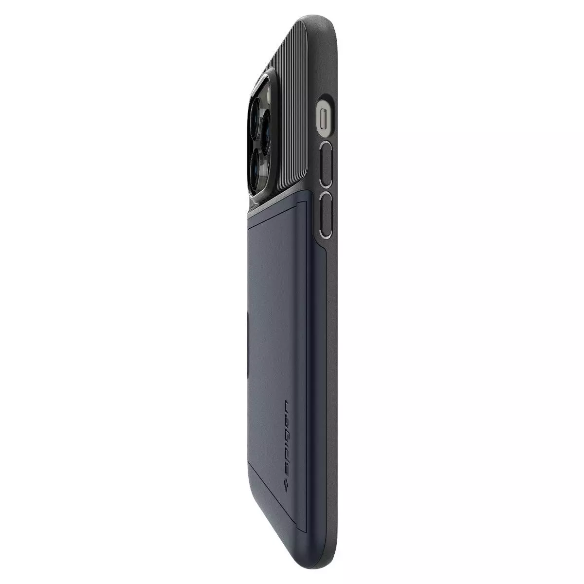 Протиударний чохол бампер Spigen Slim Armor CS (з відділом для карт) для iPhone 14 Pro Max Metal Slate (Металевий Сланець) ACS04838