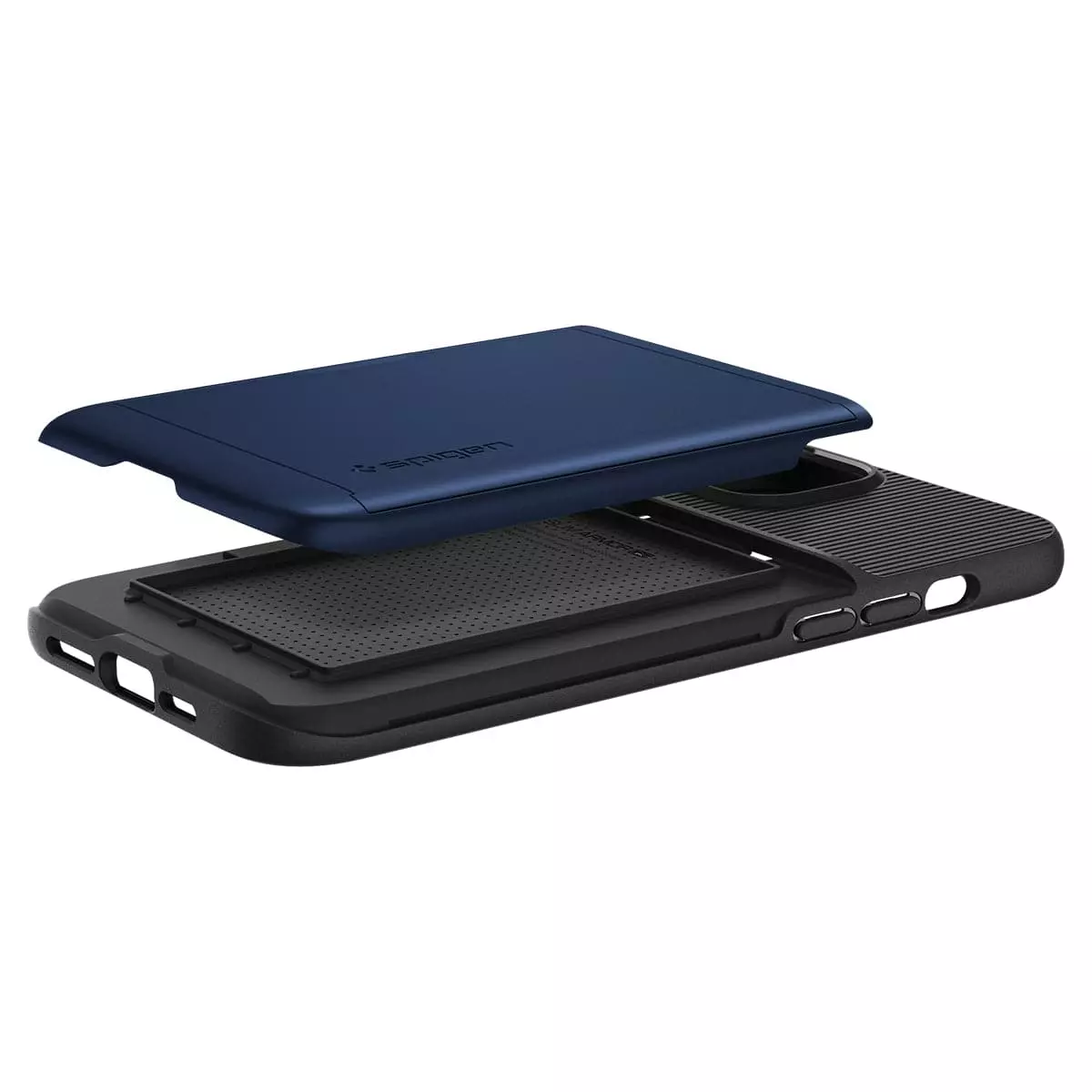 Протиударний чохол бампер Spigen Slim Armor CS (з відділом для карт) для iPhone 14 Plus Navy Blue (Темно синій) ACS04913